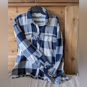 Style & Co Women’s Button up Buffalo Plaid Shirt